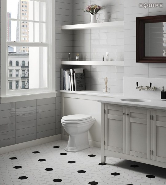 equipe scale hexagon porcelain white_